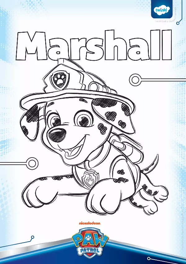 Marshall Colouring Sheet